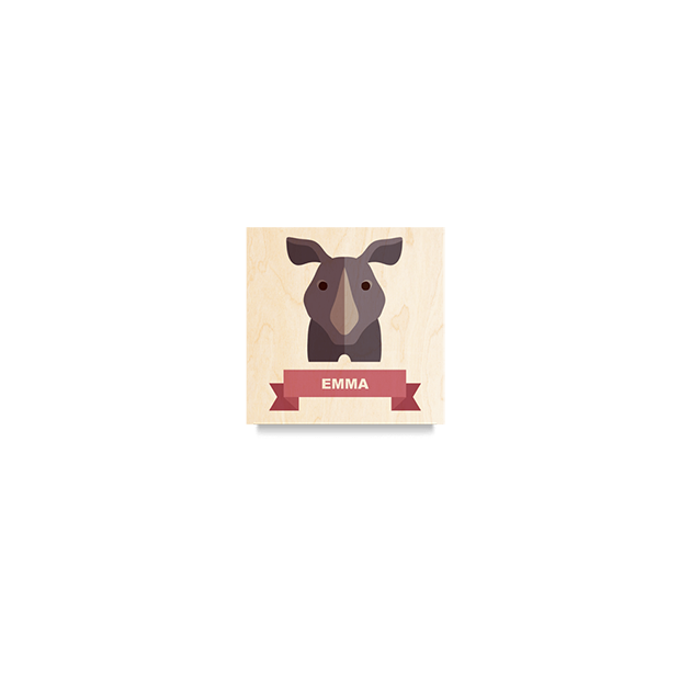 Wood Wall Print Portrait 15x15cm (12mm Plywood)